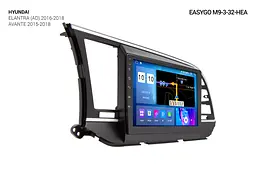 Штатна автомагнітола EasyGo M9-3-32-HEA Hyundai Elantra (AD) 2016-2018, Avante 2015-2018 - мініатюра 4