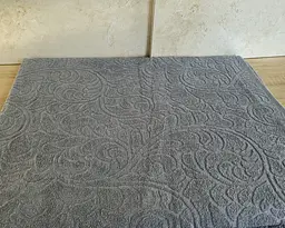 Простирадло махрове жакардове Parisa Home 150х200 щільність 400 г/м2 сіре - мініатюра 4