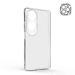 Прозрачный чехол для OPPO A60 4G с защитой камеры, тонкий, силиконовый, бесцветный, ударопрочный, противоударный бампер с закрытой камерой, ArmorStandart (ARM78598) - мініатюра 2