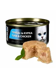 Вологий корм для котів з тунцем та куркою Animall Cat Wet, 85 гр