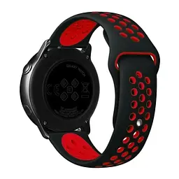 Ремінець Universal 20mm Silicone N Sport Samsung/Amazfit/Huawei Black Red (35718_3577901)