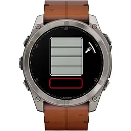 Смарт-годинник Garmin Fenix 8 AMOLED Sapphire 51mm Titanium with Chestnut Leather Band [010-02905-40] [115083] - мініатюра 12