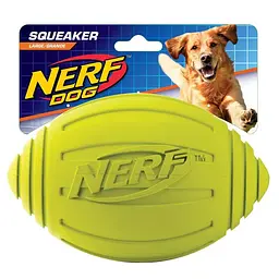 М'ячик для собак з пищалкою Nerf Dog Ridged Squeak Football