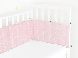 Бортики в дитяче ліжечко 30x120 ROSE STARFALL, рожевий (WeltBed_StarfallRose_30x120) - мініатюра 2