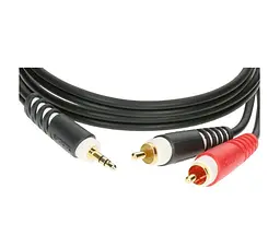 Коммутационный кабель Mini-Jack 3,5 — 2хRCA 1м KLOTZ AY7-0100 - мініатюра 3