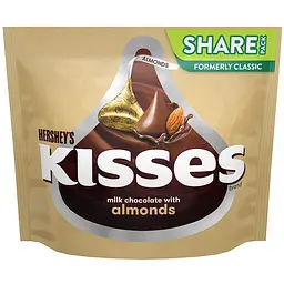 Цукерки HERSHEY'S KISSES Chocolate Candy with Almonds