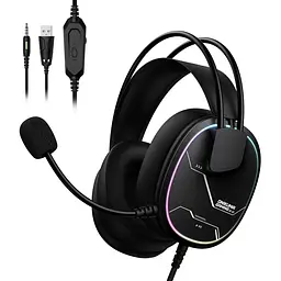 Навушники Onikuma ігрові X-91 Max з мікрофоном та RGB підсвіткою Геймерська дротова гарнітура для ПК PS4 PS5 Xbox