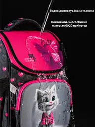 Ортопедичний шкільний рюкзак (ранець) School Standard 3 в 1 для дівчинки 570 гр 14,5 літрів Чорний з рожевим - мініатюра 9