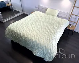 Ковдра зимова AR CLOUD Bamboo 140х205 у сумці + подушка AR CLOUD Bamboo з кантом 50х70 у сумці + постільна білизна LARA бязь полуторна модель на вибір - мініатюра 5