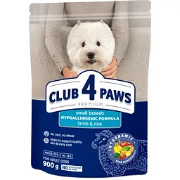 Сухий корм для собак малих порід Club 4 Paws Premium ягня та рис 0.9 кг (B4520911)