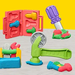 Набір для творчості з пластиліном Hasbro Play-Doh Stamp and Saw Tool Bench (F9141) - мініатюра 9