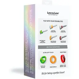 Набір яскравих ерекційних кілець Love to Love Neon Ring KIT - мініатюра 13