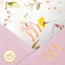 Ковдра для люльки Lionelo Travel Swaddle Blanket pink flower (LO-TRAVEL SWADDLE BLANKET PINK FLOWER) - мініатюра 6
