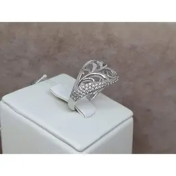 Срібне кільце Агні АРОМАТ з фіанітами. 1179/1Р-CZ 18 - мініатюра 3