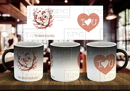 Чашка "Ти моя коалка" Хамелеон матовий full black