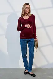 Джинси для вагітних Mom Fit для майбутніх мам зі спеціальним поясом L (48) Leyton Юла Мама синій