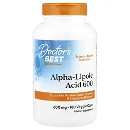 Альфа-ліпоєва кислота Alpha-Lipoic Acid 600 mg 180 капсул Doctor's Best vit0006584