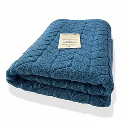 Рушник банний Lovely Svi  бавовна жаккардове для ванної, готелів, СПА - 70 х 140 см Milano Синій (691124)