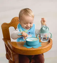 Ложечка силіконова Baboo, 6+ міс., синій (90431) - мініатюра 5