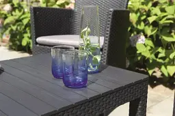 Стіл для саду Keter Lyon rattan table пластиковий сірий (8711245143446) - мініатюра 7