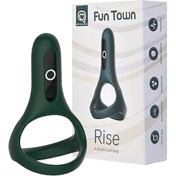 Ерекційне кільце Fun Town Rise подвійне управління зі смартфона Turquoise