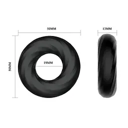 Ерекційне кільце Crazy Bull Super Soft Silicone, 5 см (чорний) - мініатюра 6
