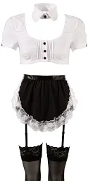 Сексуальний костюм Cottelli Collection Maid Set L чорний з білим - мініатюра 3