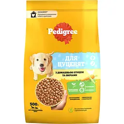 Сухой корм для щенков Pedigree с птицей и овощами 500 г