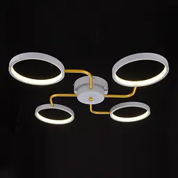 Люстра стельова Brille в хол LED 30W WW+NW+CW GY (BR-01 640C/4) - мініатюра 4