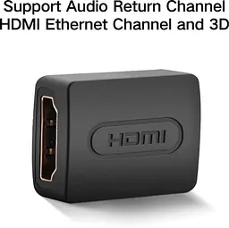 Адаптер Ugreen HDMI Female to Female Adapter for Extension Black (20107) - мініатюра 2