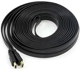 Кабель HDMI M-M, 5.0м, V1.4, 4K 60Hz, плоский, черный