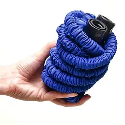Шланг для поливу садовий Workpro Magic Hose 15 м, Шланг-Xhose, що розтягується, для саду та городу з розпилювачем (синій / зелений ) - мініатюра 3