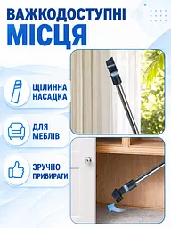 Пилосос контейнерний без мішка блакитний 4000 Вт 3 л для сухого прибирання (49676035) - мініатюра 7