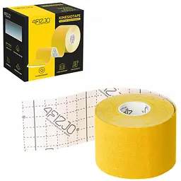Стрічка кінезіологічна (кінезіо тейп) 4FIZJO 5 см x 5 м 4FJ0542 Yellow (P-5907739318824) - мініатюра 5