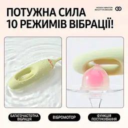 Вібратор кліторальний силіконовий Shu'er 10 режимів дистанційний 14 × 3,5 см зелений - мініатюра 3