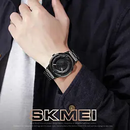 Класичний чоловічий годинник Skmei 9210 Чорні - мініатюра 9