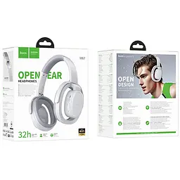 Накладні бездротові навушники W67 Rhyme Open Ear Gray Hoco teh0030598 - мініатюра 3