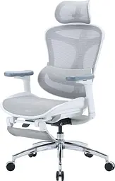 Офісне крісло Sihoo DORO C300L Mesh White with footrest (DORO-C300L-A3-102-JT) - мініатюра 4