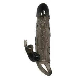 Насадка на член - Brave Man Vibrating Penis Sleeve 5,91" Black - мініатюра 4