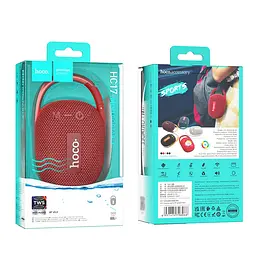 Портативна bluetooth колонка Hoco HC17 TWS з LED підсвічуванням червоний - мініатюра 4