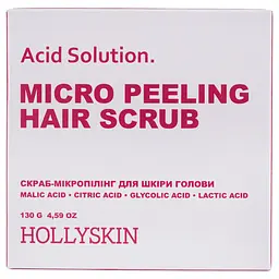 Скраб для шкіри голови і волосся Hollyskin Acid Solution Micro Peeling Hair Scrub, 130 г - мініатюра 7