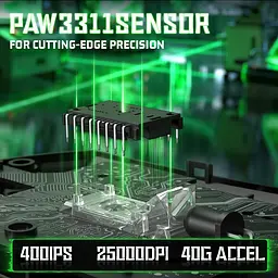 Мишка Attack Shark V3 Ultra-Light, Wireless, PAW3311 сенсор, 25000dpi., 6кн., Black - мініатюра 3