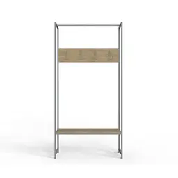 Вішалка модульна підлогова Ferrum-decor Треліс 12 180x90x38 сірий ДСП Дуб Сонома 16мм (FRD-104322)