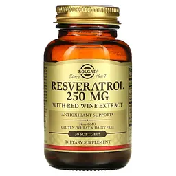 Ресвератрол з Екстрактом Червоного Вина Resveratrol 250 мг - 30 софтгель