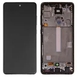 Дисплей Samsung A525 Galaxy A52, A526 Galaxy A52 5G, чорний, з рамкою, Оригінал (переклеєне скло)