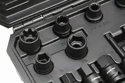 Набір головок для обслуговування гальмівних супортів Mar-Pol M58279, 1/2", 16 шт. + кейс - мініатюра 5