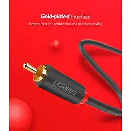 Кабель мультимедійний 2xRCA M to 2xRCA M 3.0m AV104 black Ugreen (10519) - мініатюра 12