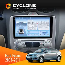 Штатна магнітола Ford Focus 2 2005-2011 Climate Cyclone C9-012 4x64, DSP, 4G Cyclone (НФ-00007840)