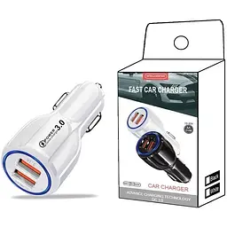 Автомобільний зарядний пристрій No Brand CWa 2USB PD18W QC 3.0 White (57050556) - мініатюра 2
