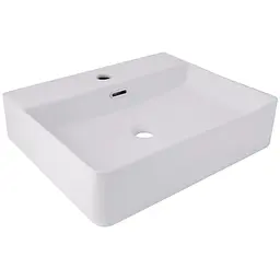 Раковина підвісна Qtap Nando LT 500х420х130 мм, White, прямокутна, без донного клапана QT12116146AW